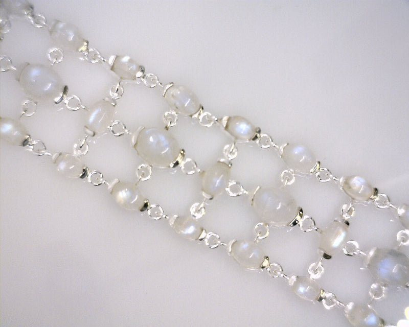 STERLING SILVER MOONSTONE BRAC