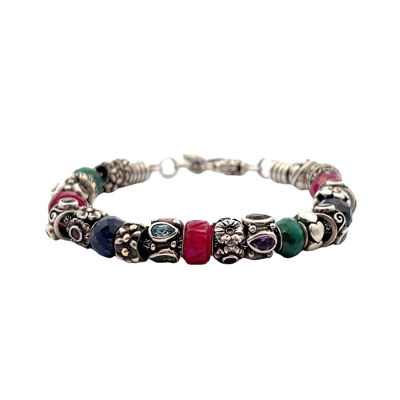 Samuel Benham Gemstone SS & 18K Bracelet