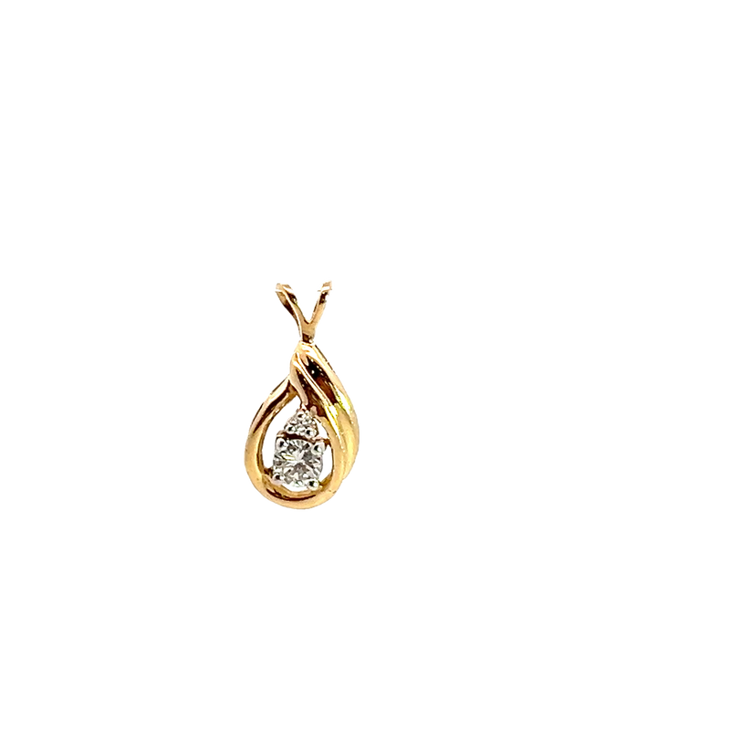 14K YG Diamond Pendant
