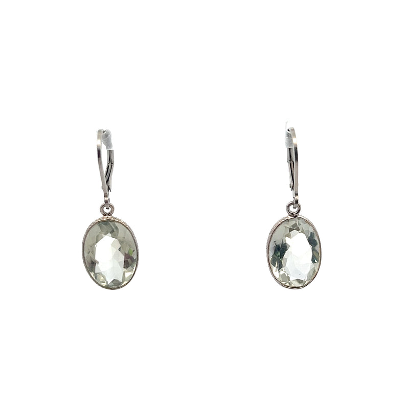 Sterling Silver Prasiolite Earrings