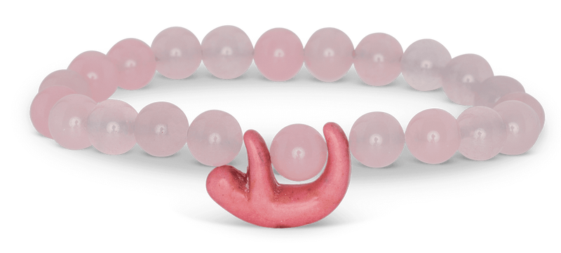 Sloth Tracking Bracelet in Orchid Pink Beads