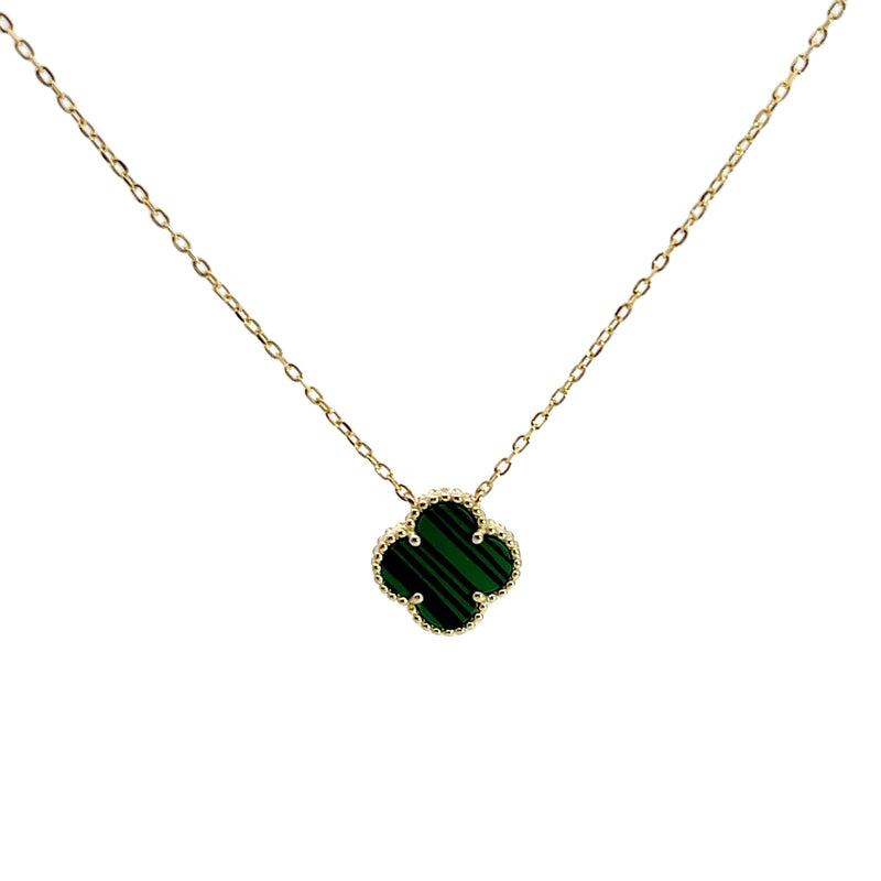 Gold Plated Malachite Necklace