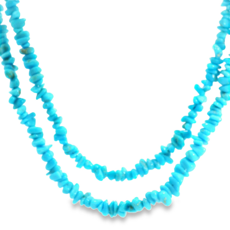 Sterling Silver Double Turquoise Necklace