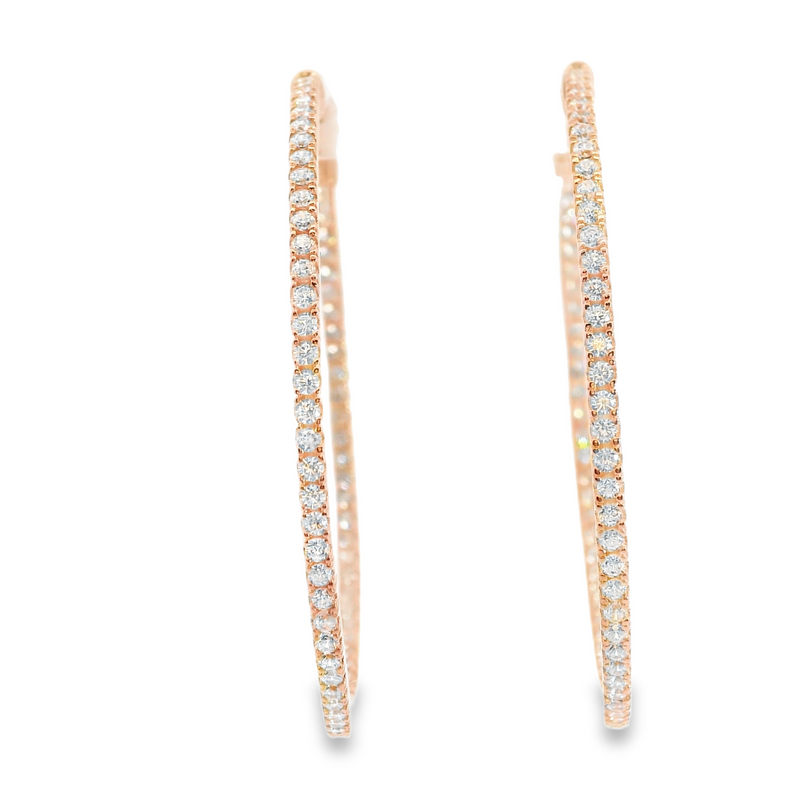 Rose Gold Plated CZ Earrings