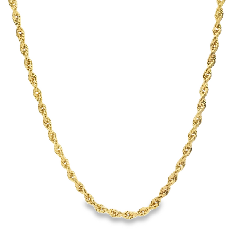 10K YG Rope Chain 22