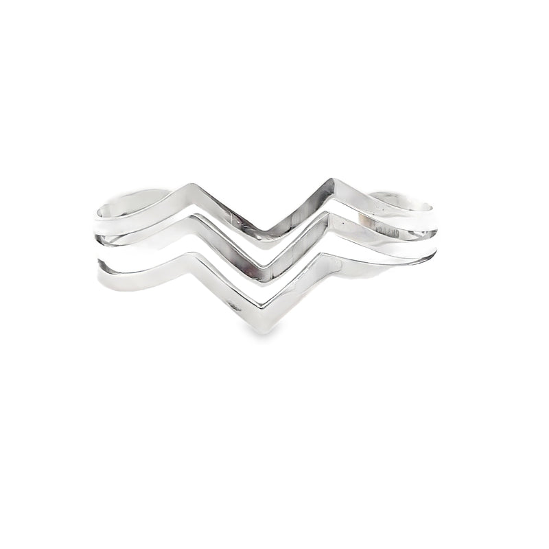 Sterling Silver Zig Zag Cuff Bracelet