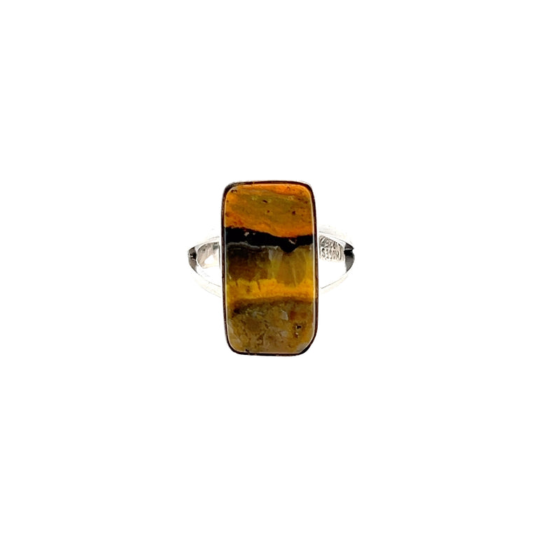 Sterling Silver Bumblebee Jasper Ring