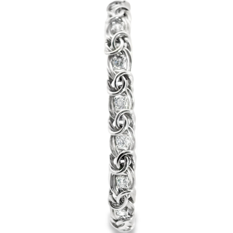 Sterling Silver CZ Bracelet 7.25