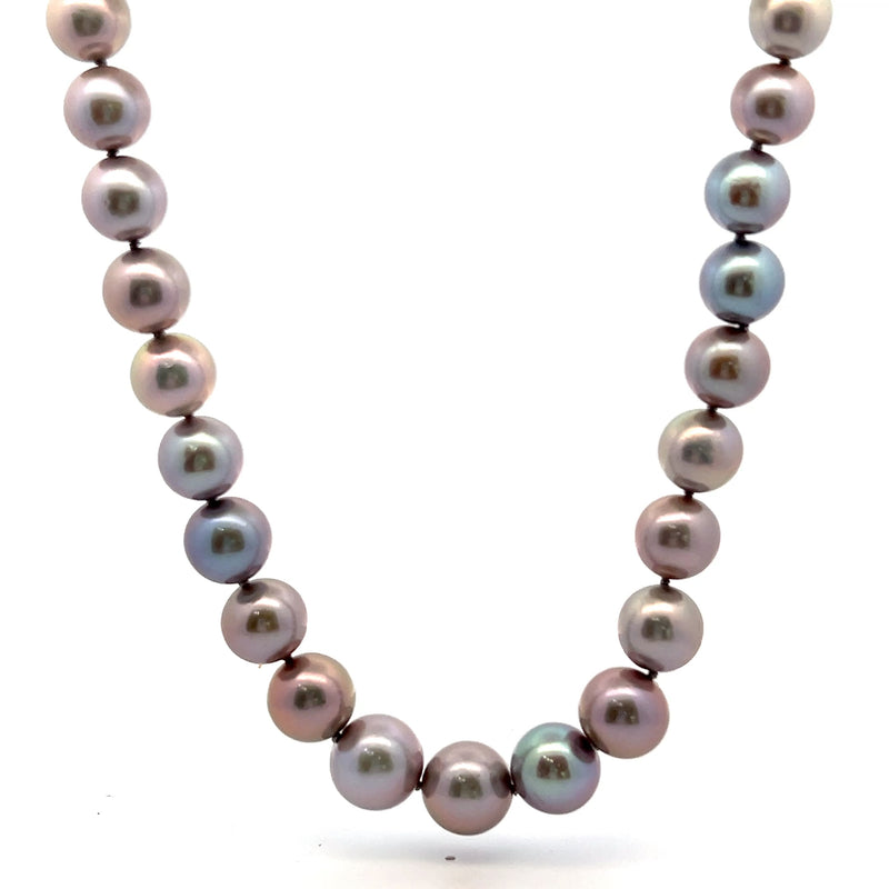 Graduated Grey Pearl Necklace 18