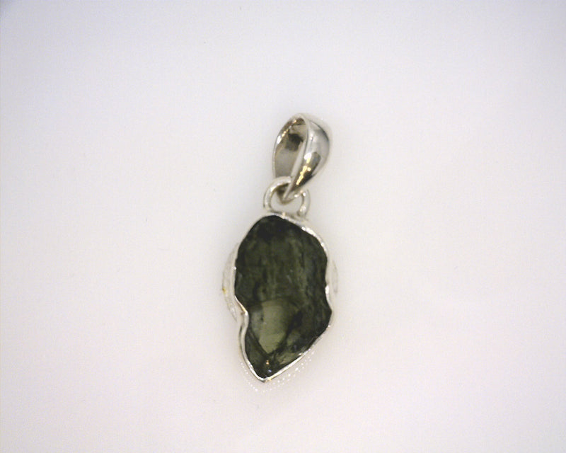 STERLING SILVER MOLDAVITE PEND