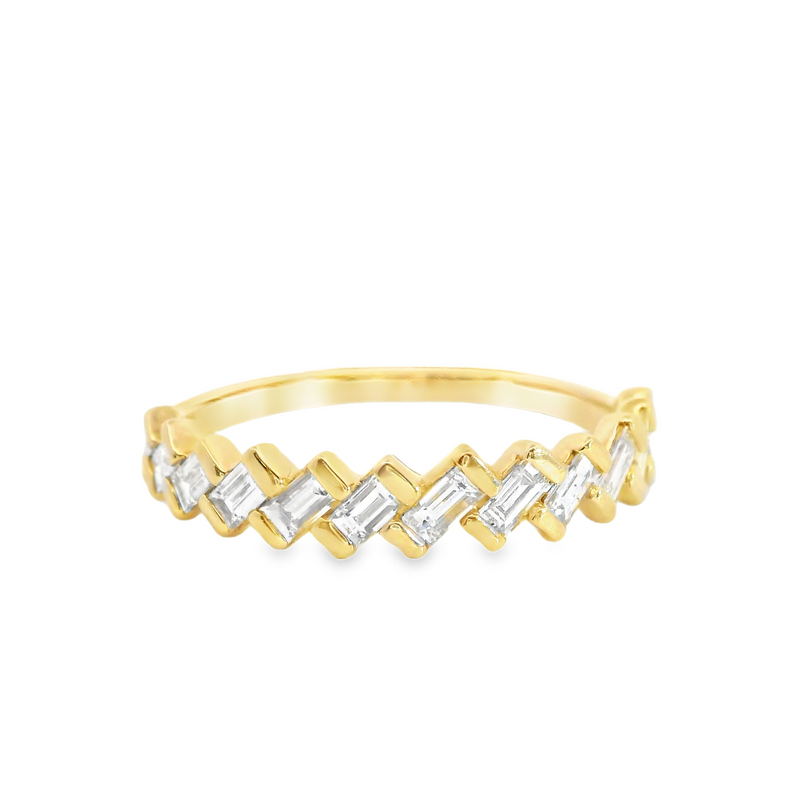 14K YG Baguette Diamond Band