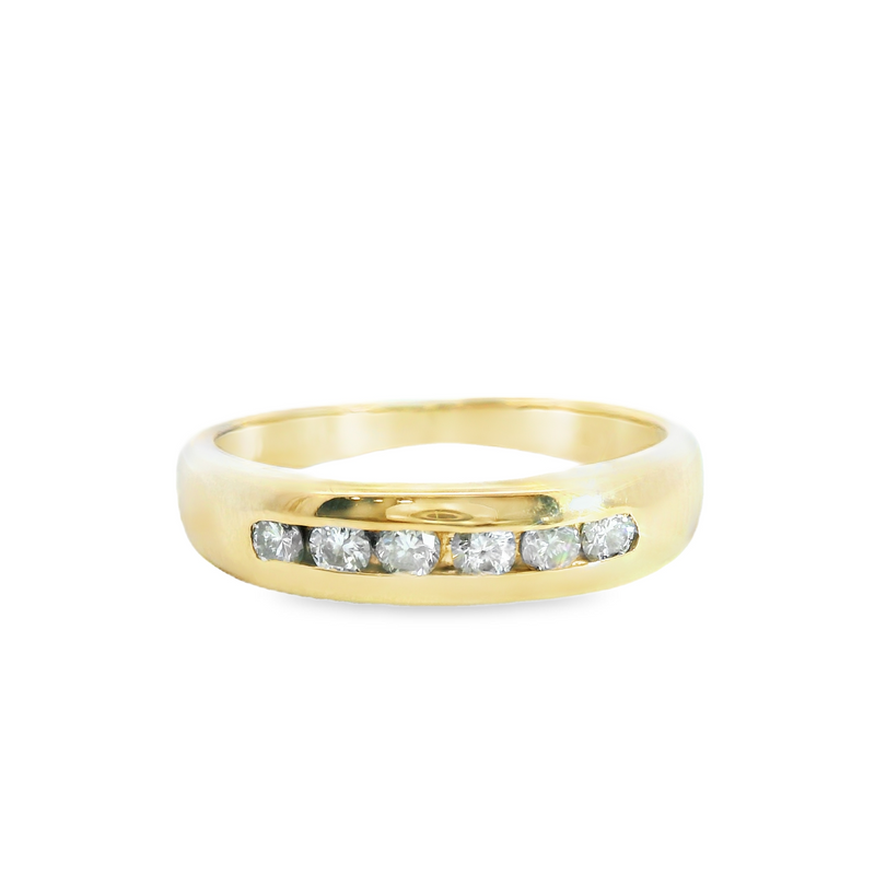 14K YG Channel Set Diamond Band