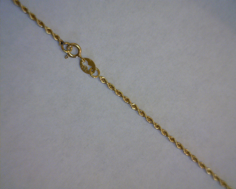 14K YG ROPE CHAIN 16