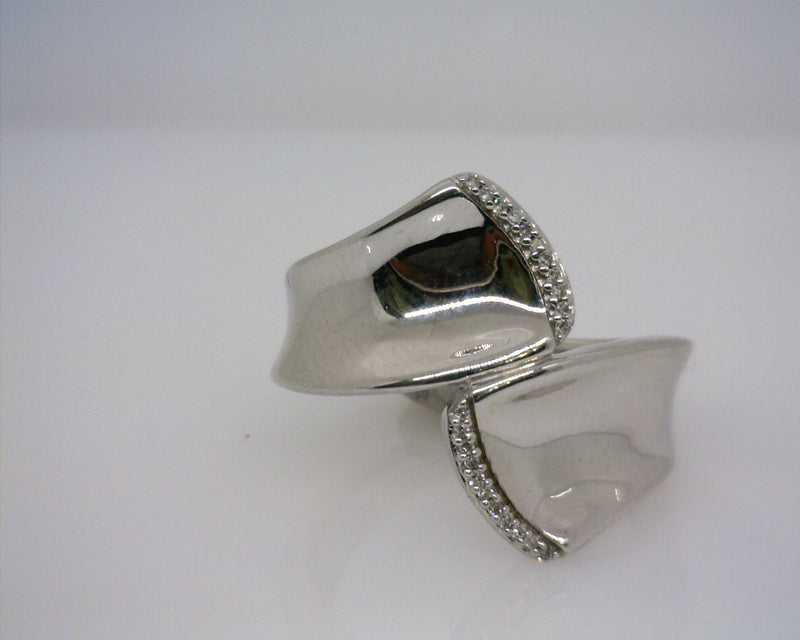 Sterling Silver Diamond Ring 0.05 CT TW