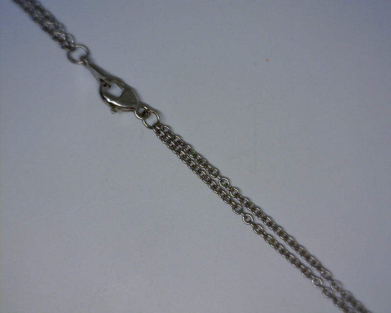 18K WHITE GOLD DOUBLE CHAIN NE