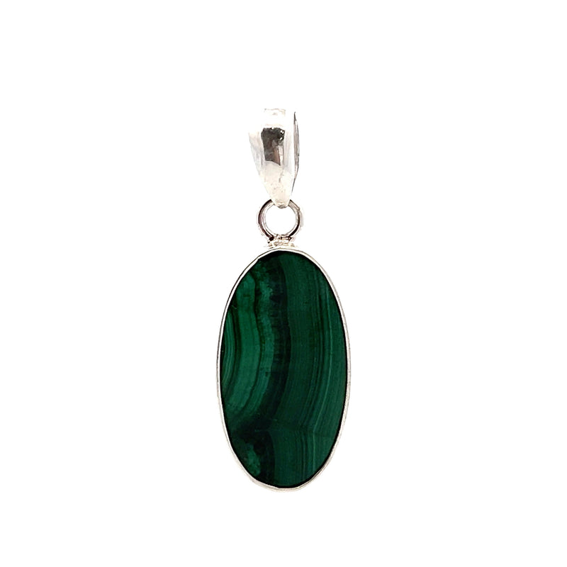 Sterling Silver Malachite Pendant