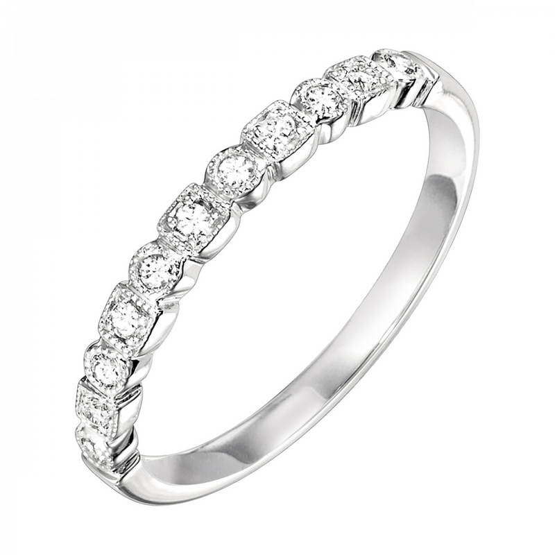 14K WG Diamond Band 0.13 CT TW