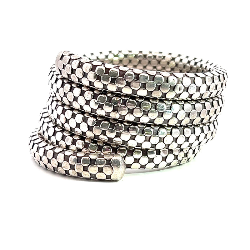 John Hardy Dot Silver Coil Bracelet