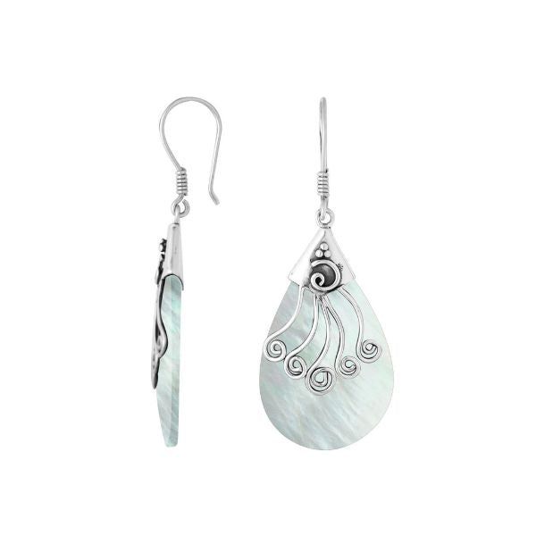 Sterling Silver Earring With Mother Of Pearl