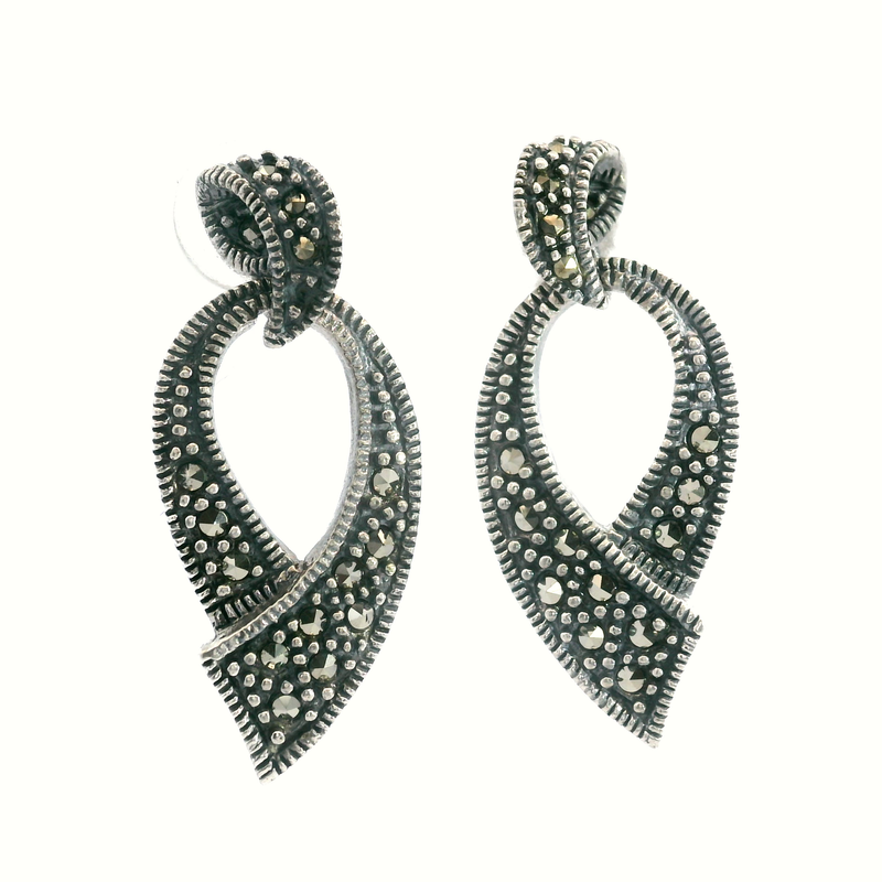 Sterling Silver Marcasite Earrings