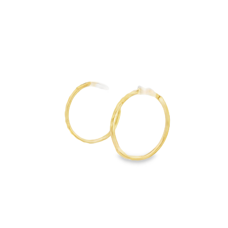 14K YG Hoop Earrings