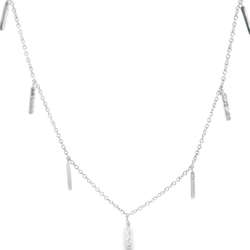 10K WG Dangle Diamond Necklace