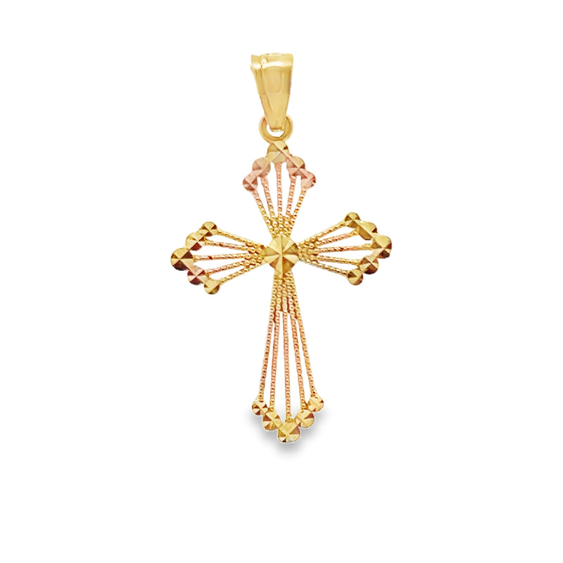 10K YG Diamond Cut Cross