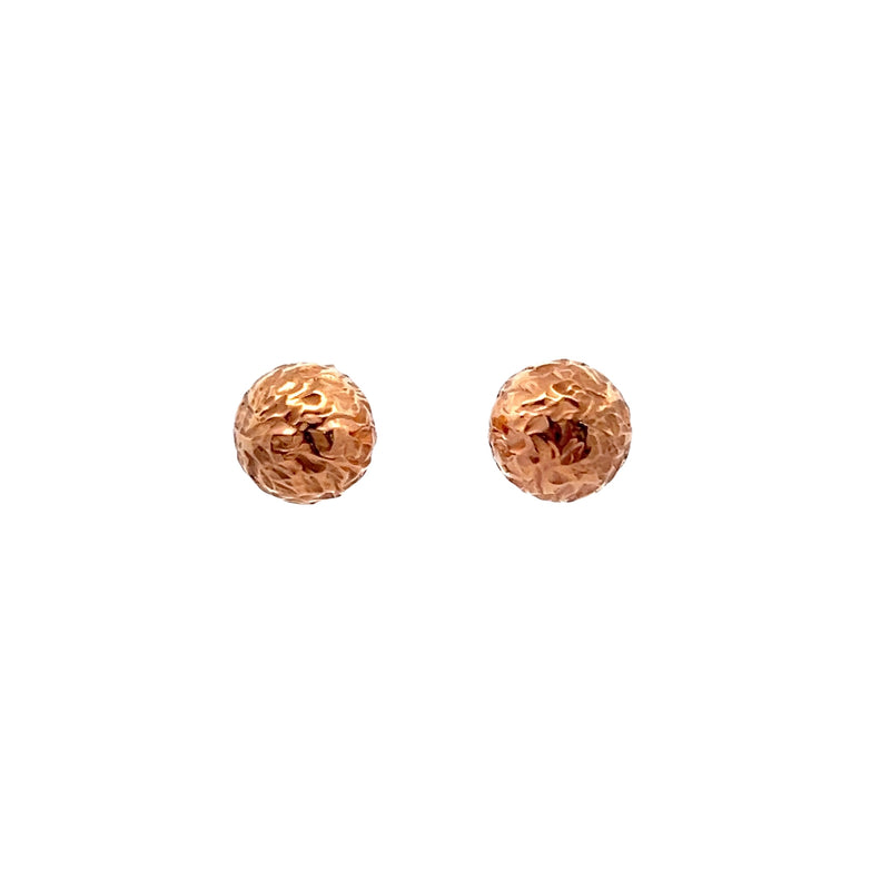 Bronze Milor Textured Ball Post Earrings