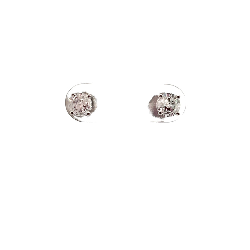 14K WG Diamond Stud Earrings 0.80 CT