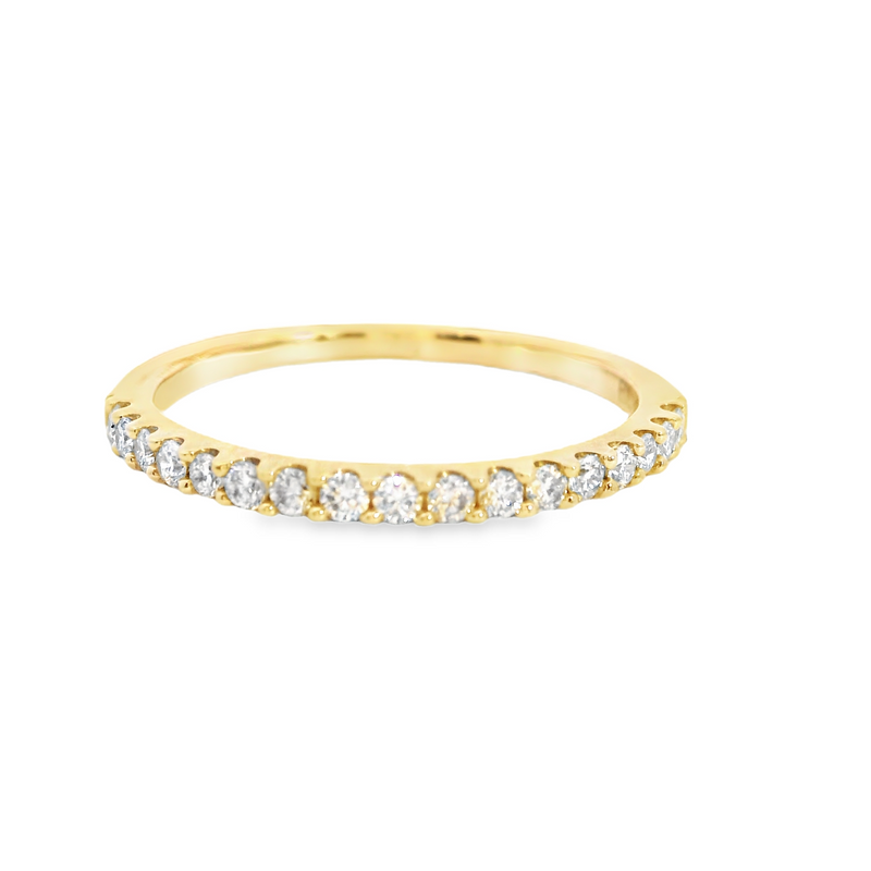 14K YG Diamond Band
