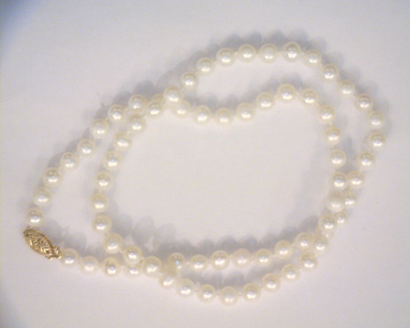 14K YG FRESHWATER PEARL NECKLA