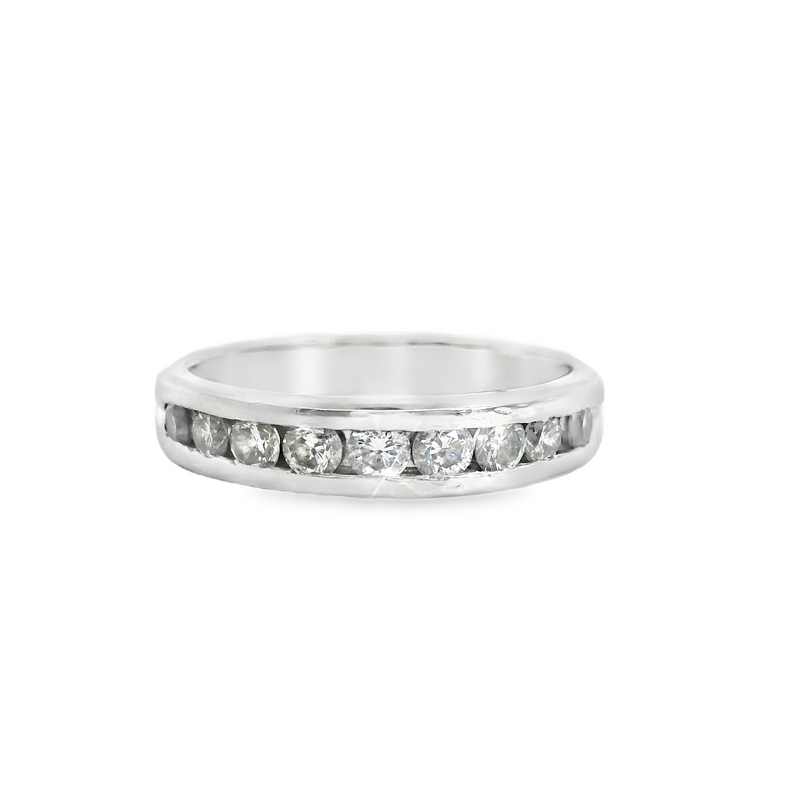 Platinum Channel Set Diamond Band