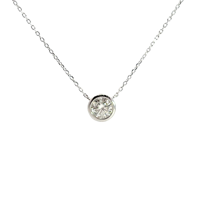 Sterling Silver Moissonite Pendant