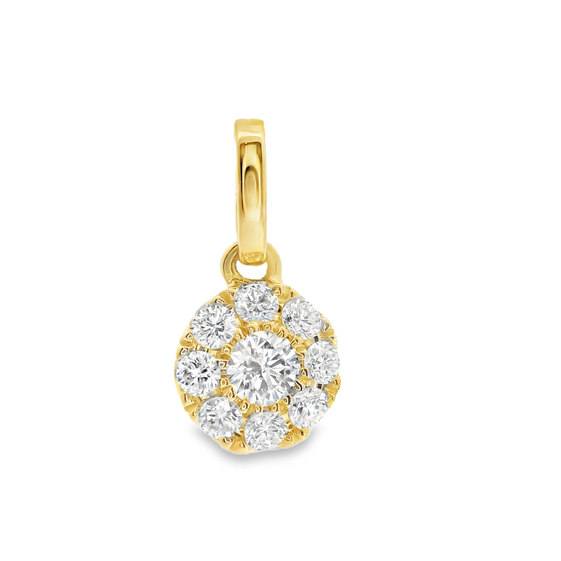 14K YELLOWO GOLD DIAMOND PENDANT