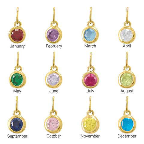 Birthstone Charm: Assorted Col