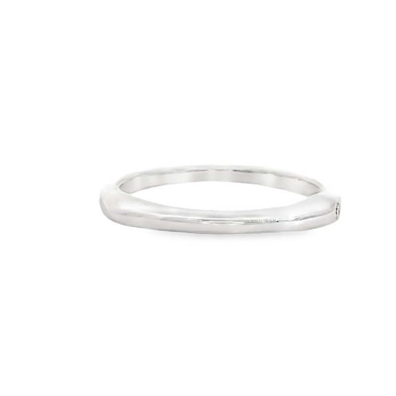 14K WG WEDDING BAND 0.01 CT TW