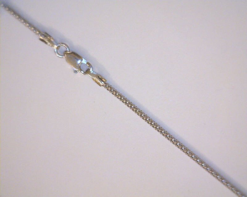 14K WG POPCORN CHAIN 16