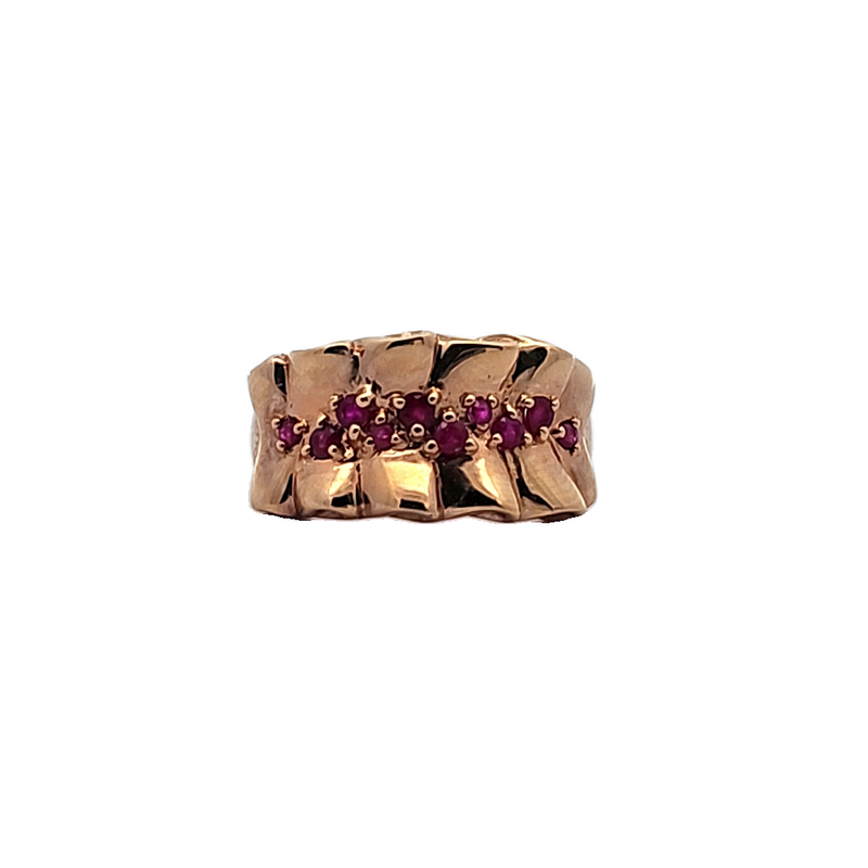 Gold Plated Sterling Silver Ruby Ring