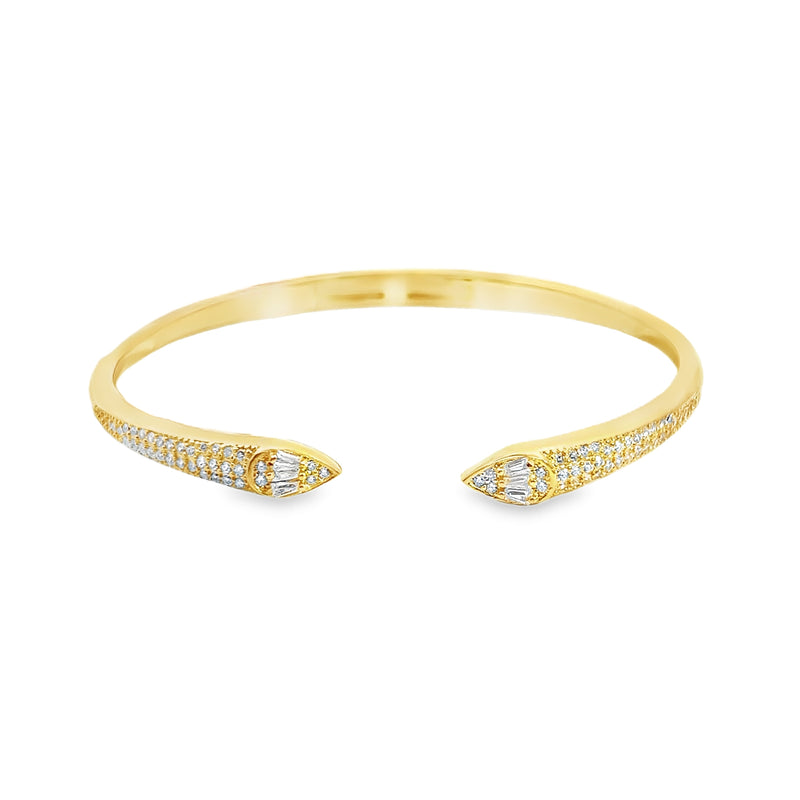 Gold Plated CZ Cuff Bracelet