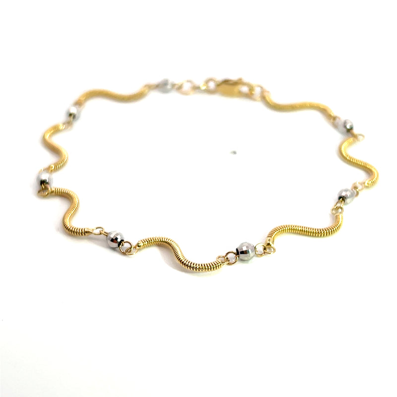 14K Two Tone Fancy Bracelet 7