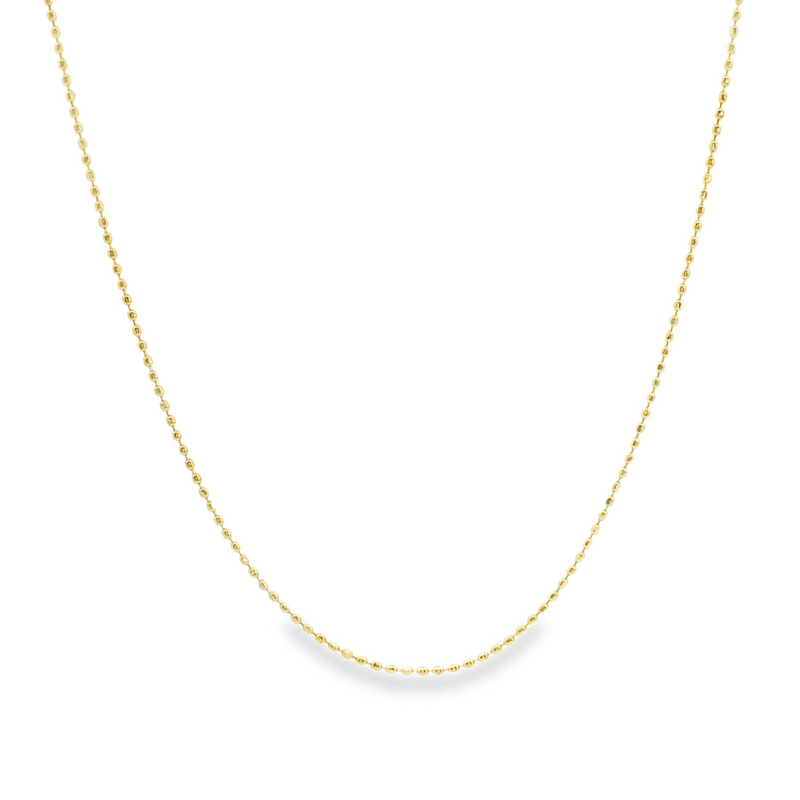 14K YG Beaded Chain 16