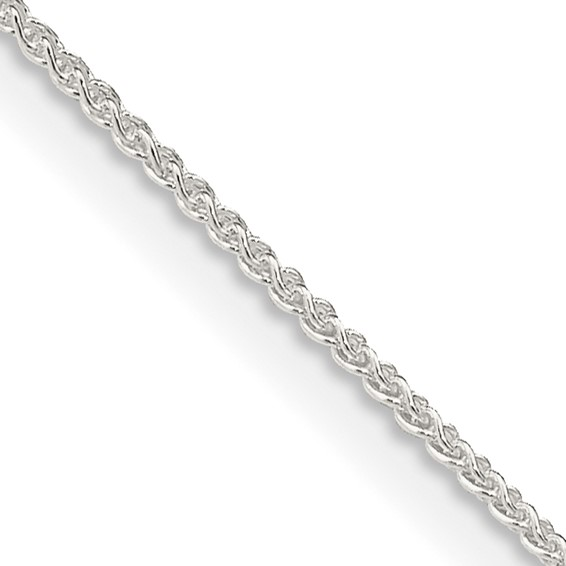 Sterling Silver 1mm Round Spiga Chain 16