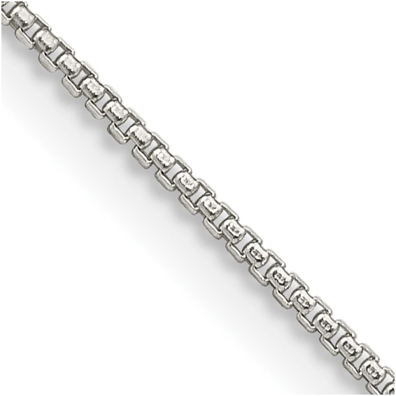 Sterling Silver 1mm Round Box Chain