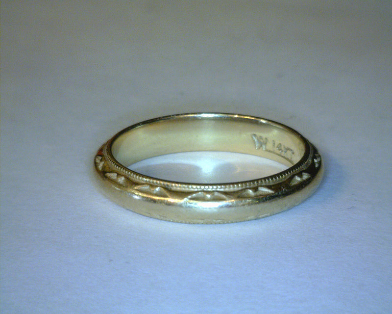 14K YG ANTIQUE BAND