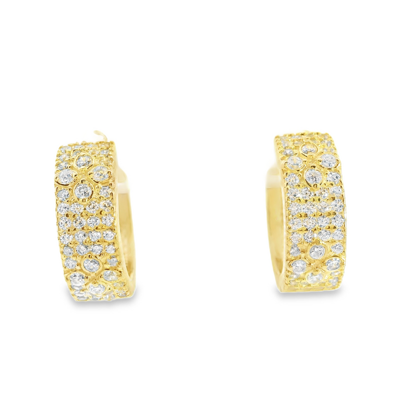 Gold Plated CZ Hoops