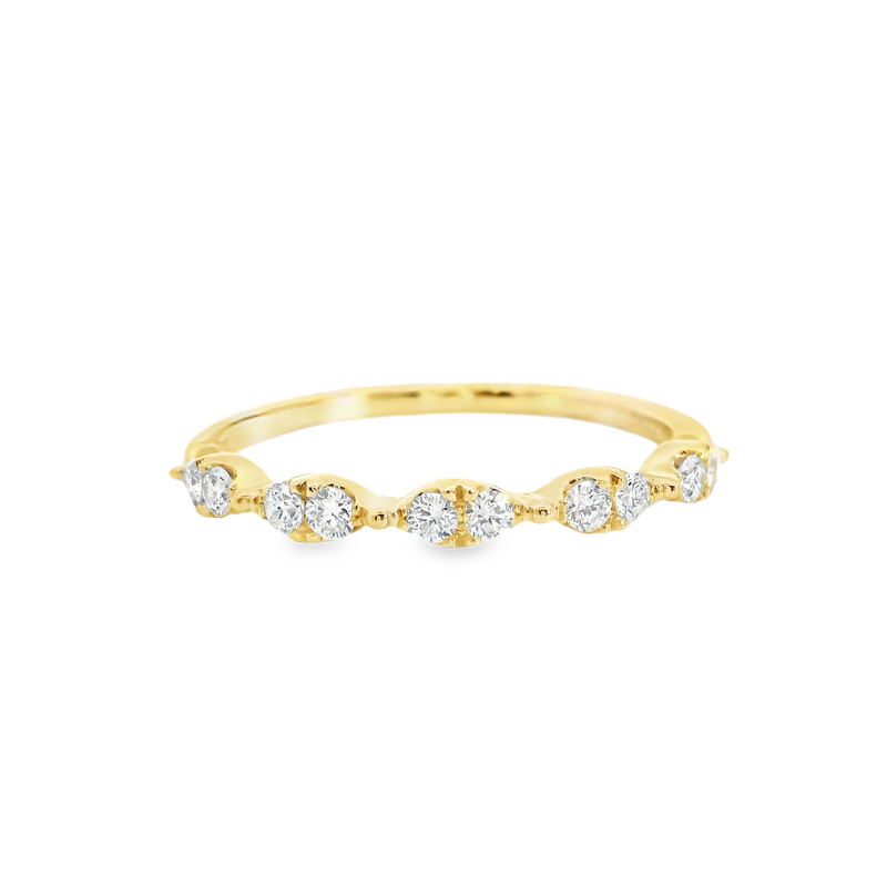 14K YG Diamond Band