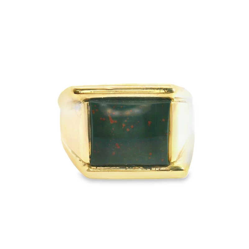 18K YG Bloodstone Ring
