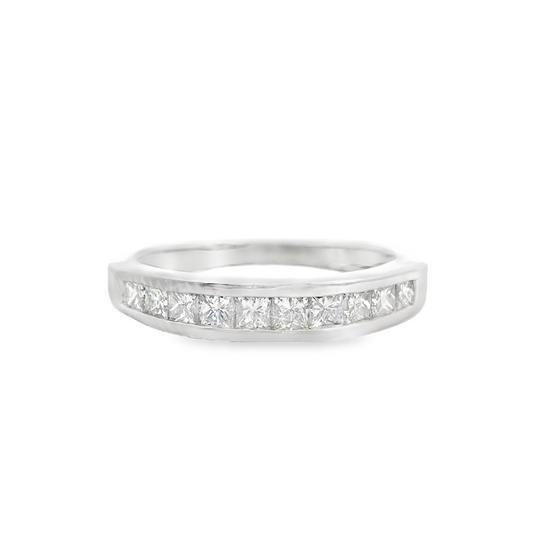 Platinum Channel Set Diamond Wedding Band
