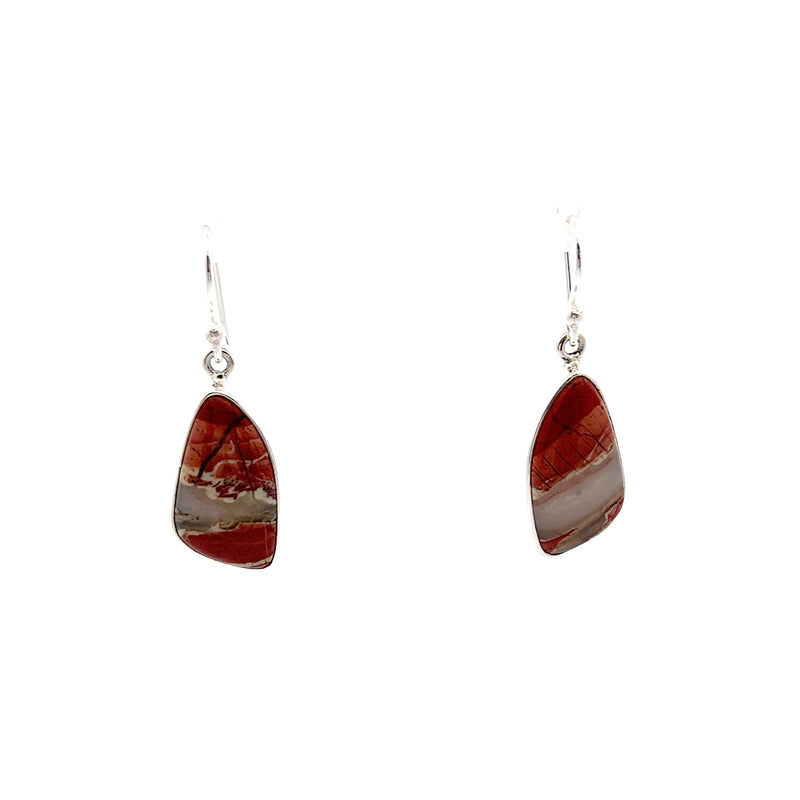 Sterling Silver Sunset Jasper Earrings
