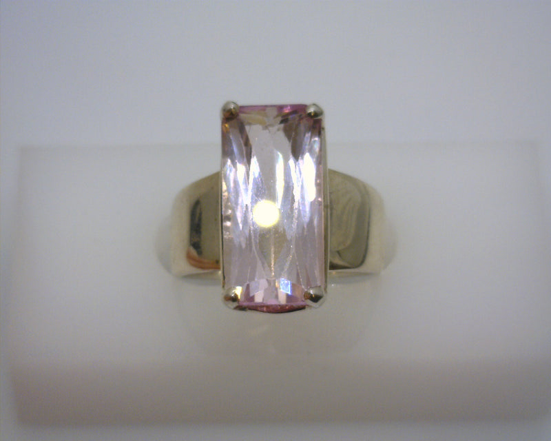 STERLING SILVER KUNZITE RING S